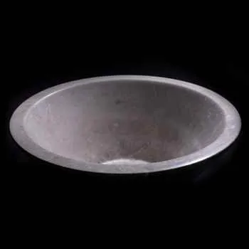 Paris Bathroom Stone Vessel Sink Marble Silver Sky Honed H: 6" X Q16" Top Sink