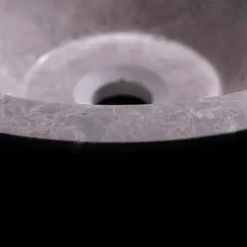 Paris Bathroom Stone Vessel Sink Marble Silver Sky Honed H: 6" X Q16" Top Sink