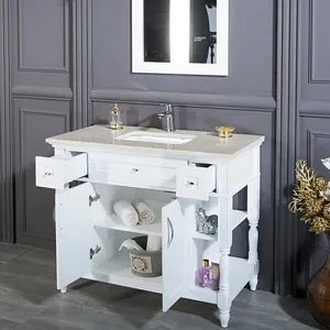 Paterson 42" White Bathroom Cabinet