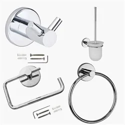 PentaUSA Bathroom Accessories Set - 4 pieces(Ring Round)