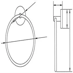 PentaUSA Bathroom Accessories Set - 4 pieces(Ring Round)
