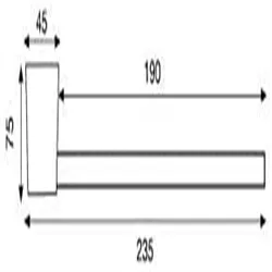 PentaUSA Bathroom Accessories Set of 4 (Long Towel Rack)