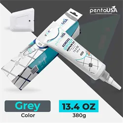 PentaUSA Fast Drying Gray Tile Grout Repair Kit,13.4oz-380gr