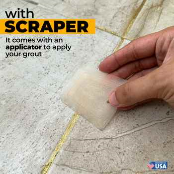 Pentausa GOLD Glitter Tile Grout 180 ml-6 fl oz Fast Drying Grout Paint, Shiny Grout Repair Kit - Renew Grout Lines in Bathroom, Kitchen, Countertops (180 ml, 6 Fl Oz) (Gold)