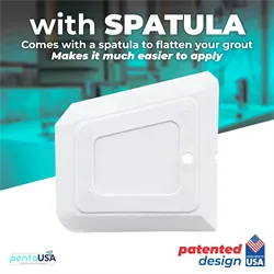 PentaUSA Gray Tile Grout Repair Kit, Fast Drying 250gr-8.8 oz