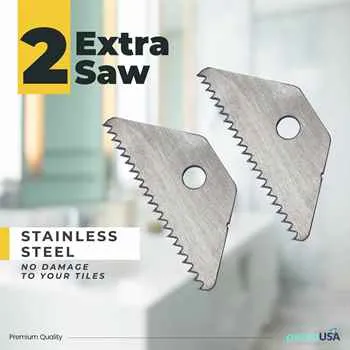 PentaUSA Grout Removal Tool- Removing Caulks for Bathroom, Kitchen, Home (2 Extra Blades)