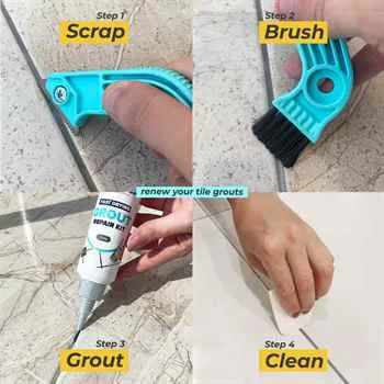 PentaUSA Grout Removal Tool- Removing Caulks for Bathroom, Kitchen, Home (2 Extra Blades)