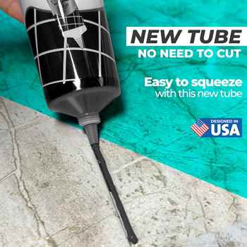 Dark Grey Tile Grout, 13.4oz (380g) - PentaUSA Large Grout Filler, Fast Drying Repair Kit, Odorless Formula