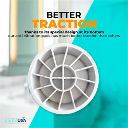 PentaUSA White Anti Vibration Pads for Washing Machine-Stops Moving