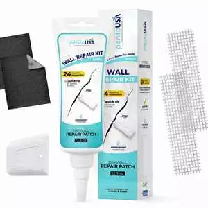 PentaUSA White Drywall Repair Patch Kit, Waterproof, Quick Fix 12.3 oz / 350gr