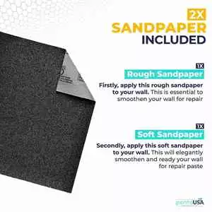 PentaUSA White Drywall Repair Patch Kit, Waterproof, Quick Fix 12.3 oz / 350gr