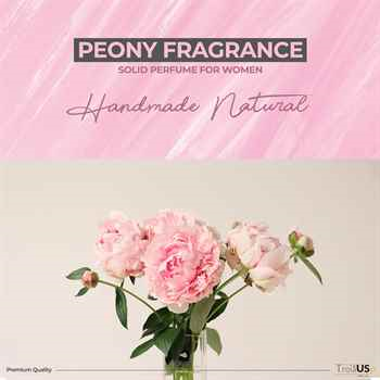 Peony 0.5oz (15g) Solid Perfume - TROIA US Travel Size Wax Cologne for Women, Handmade & Portable Fragrance