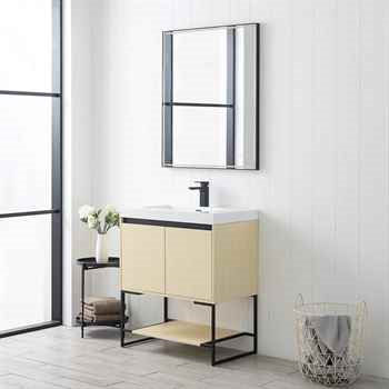 Pera 30 inch Nature Maple Vanity with Acrylic Sink
