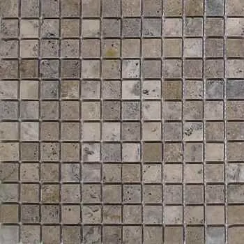 Philadelphia Mosaic Tumbled Travertine 12"x12" (1"x1" Chip Size)