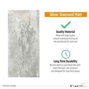 Pallet Porcelain Tile Silver Diamond Glossy 12"X24" - An Extra 7% of , pallet qty 560 sqf