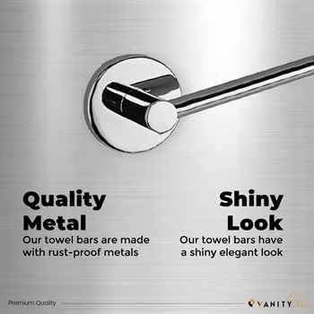 Rainbow Pr702 Long Towel Bar Metal Material Chrome Finish