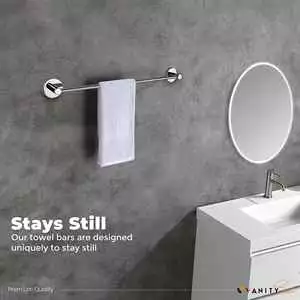 Rainbow Pr702 Long Towel Bar Metal Material Chrome Finish