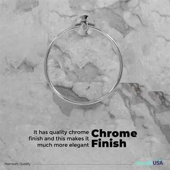Rainbow Pr703 Towel Ring Round Metal Material Chrome Finish