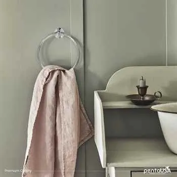 Rainbow Pr703 Towel Ring Round Metal Material Chrome Finish