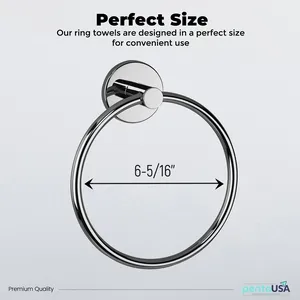 Rainbow Pr703 Towel Ring Round Metal Material Chrome Finish
