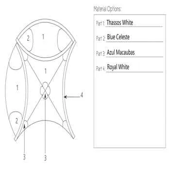 Royal Palm Custom Water Jet Mosaic Design