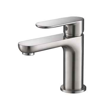 Single Handle Lavatory Faucet Single Faucet Brush Nikel Silver Glazed Single Hole Faucet 