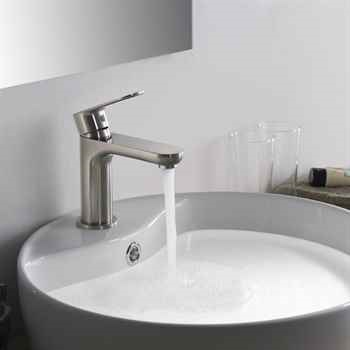 Single Handle Lavatory Faucet Single Faucet Brush Nikel Silver Glazed Single Hole Faucet 