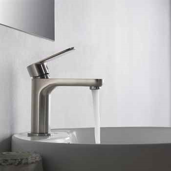 Single Handle Lavatory Faucet Single Faucet Brush Nikel Silver Glazed Single Hole Faucet 