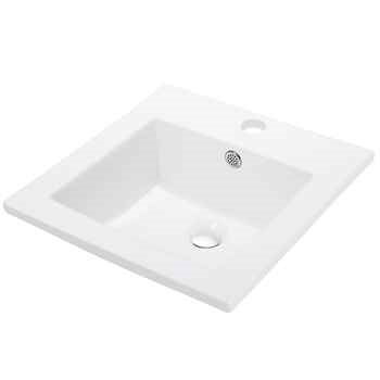 Square Ceramic Basin 16″ X 16″ - Top-Mount Design, cUPC Certified, Polished Ceramic Finish