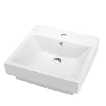 Square Ceramic Basin 20″ X 20″ - Top-Mount Design, cUPC Certified, Polished Ceramic Finish