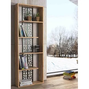 Story Metal Labirent Bookshelf - Atlantic Pine / Black