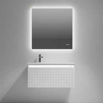 Torino 36 inch Glossy White Vanity With Droplet-Shaped Basin 