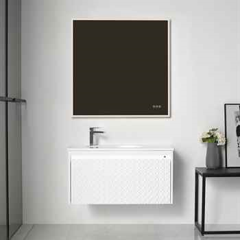 Torino 36 inch Glossy White Vanity With Droplet-Shaped Basin 