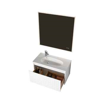 Torino 36 inch Glossy White Vanity With Droplet-Shaped Basin 