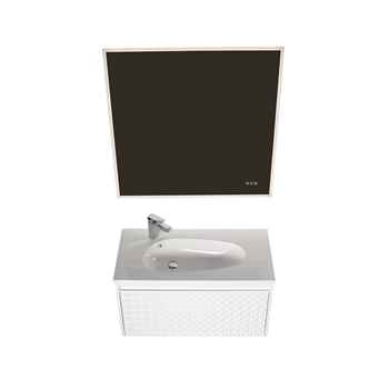 Torino 36 inch Glossy White Vanity With Droplet-Shaped Basin 