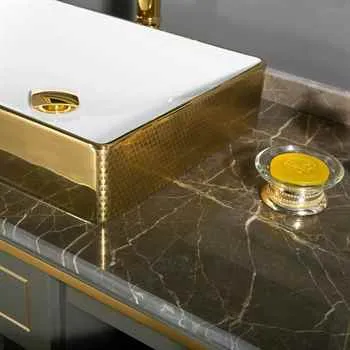 Trenton 48" Anthracite / Gold Bathroom Cabinet