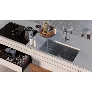 TroiaUS 32” X 18” X 9 ½” Single Bowl Undermount Stainless Steel Kitchen Sink 16 Ga