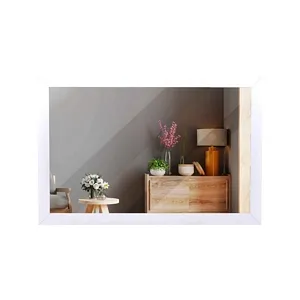 VANITY SALE  Otto 48 inches White Framed Bathroom Mirror– Wall Mounted Mirrors, Rectangular 2 inch Frame Untouched Paint