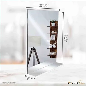 Vanitysale Bathroom Mirror 23.6 inch White Shelve Mirror