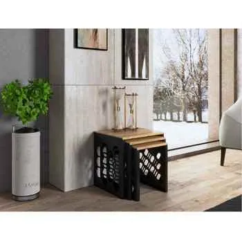 Venice Coffee Table - Atlantic Pine / Black