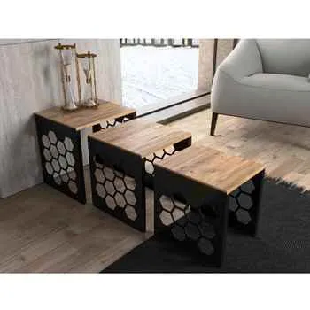 Venice Coffee Table - Atlantic Pine / Black