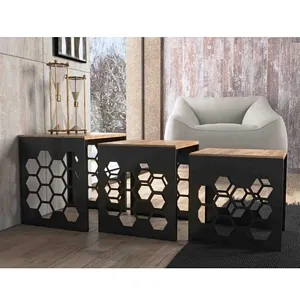 Venice Coffee Table - Atlantic Pine / Black