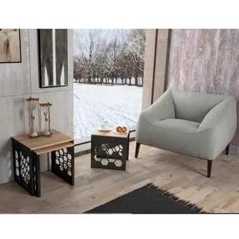 Venice Coffee Table - Atlantic Pine / Black