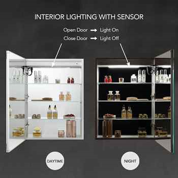 Vera – 24 Inches LED Medicine Cabinet 20″L / 20″R / 24″L / 24″R / 30″ / 36″ / 48″