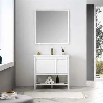 Vienna 36" White Floor Bathroom Vanity
