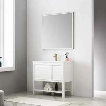 Vienna 36" White Floor Bathroom Vanity