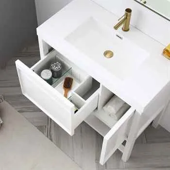 Vienna 36" White Floor Bathroom Vanity