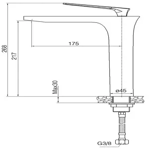 Viola 4601 H Tall ( H:10 1/2") Bathroom Faucets For Vanity
