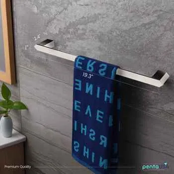 Viola 4602 Long Towel Bar Metal Material Chrome Finish