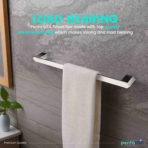 Viola 4602 Long Towel Bar Metal Material Chrome Finish